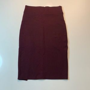Burgundy Office/Business Attire Skirt